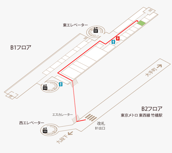 セブン-イレブン パレスサイドビル店のフロアガイド
