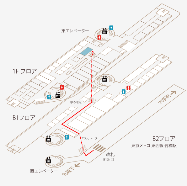 iスマートBiz Cloud Business PhoneTAKEBASHI SHOWROOMのフロアガイド