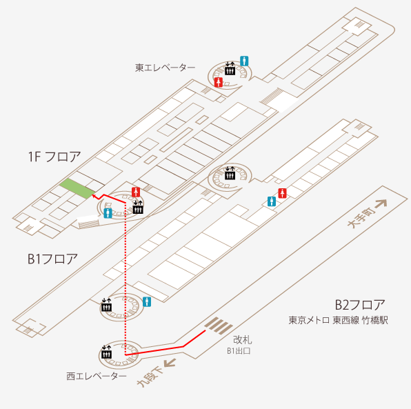 アートサロン毎日のフロアガイド
