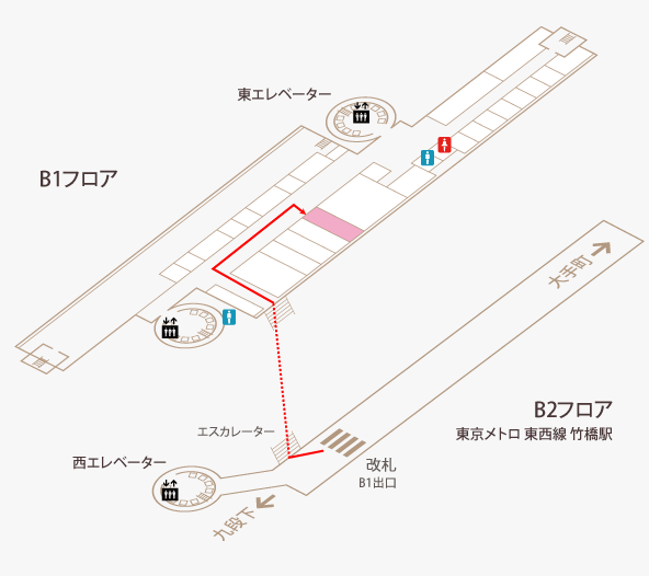 じゃぽん分店のフロアガイド