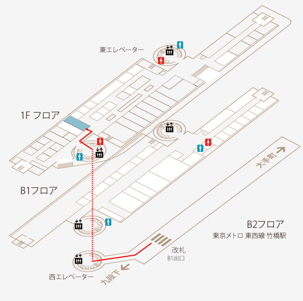 一般財団法人 毎日書道会のフロアガイド