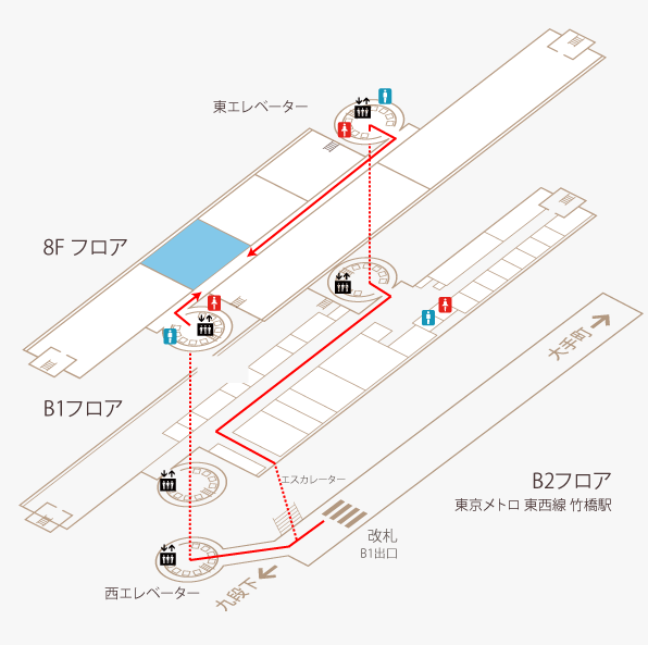 ラクラス株式会社のフロアガイド