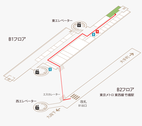 トモズ竹橋パレスサイド店のフロアガイド