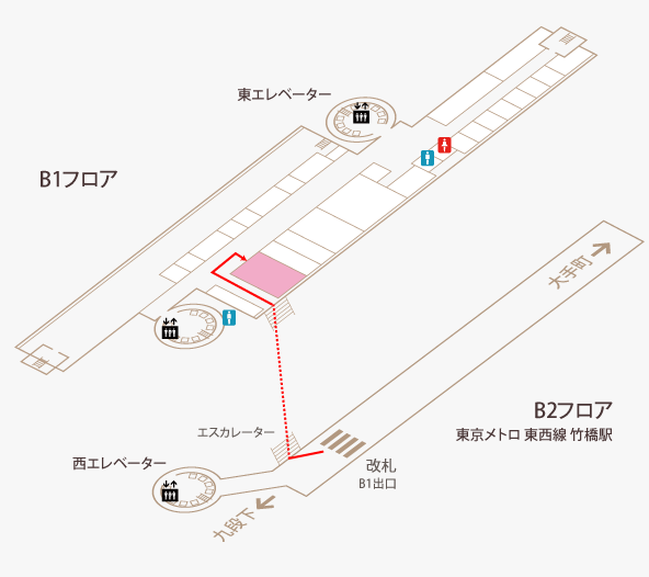 ニユートーキヨー パレスサイドビル店のフロアガイド