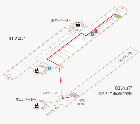 パレスサイドビル歯科のフロアガイド