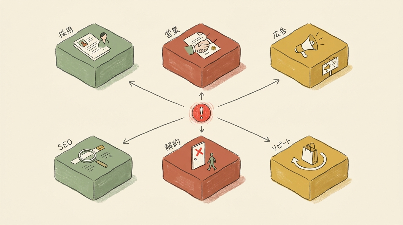 採用・営業・広告・SEO・解約・リピートの6業種で同じ集計ミスが起きる