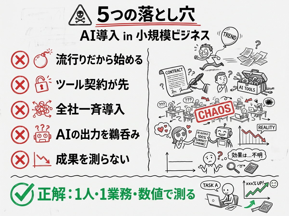 AI導入で避けるべき5つの落とし穴