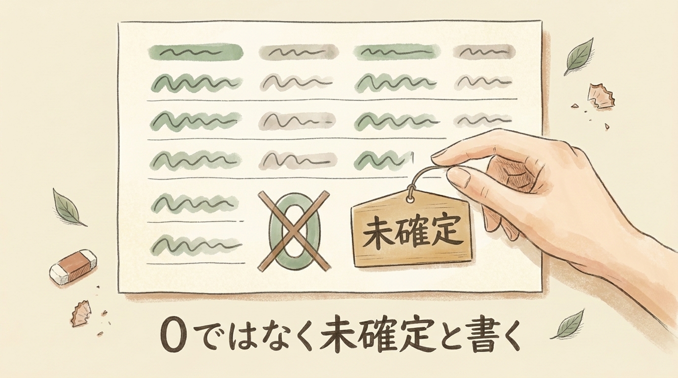 図解：新しい月は0ではなく未確定と書く