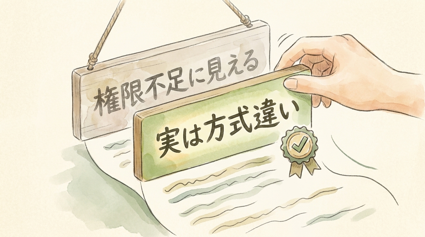 図解：権限不足に見えるエラーの正体は、認証方式の違い