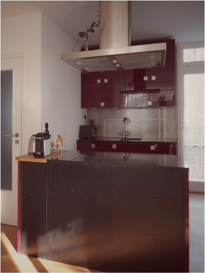 ドイツの集合住宅のキッチン