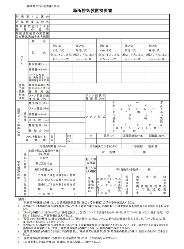 【引用】厚生労働省：局所排気装置摘要書