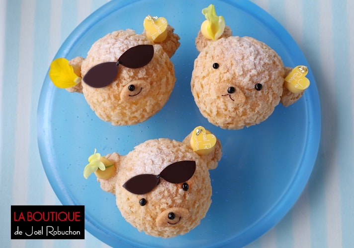 ジョエル・ロブション夏の新作スイーツ2種を販売！！ 見た目も味もクールでかわいい夏のクマさんシュー♡ 爽やかな香りのフレッシュミントを使ったチョコミント