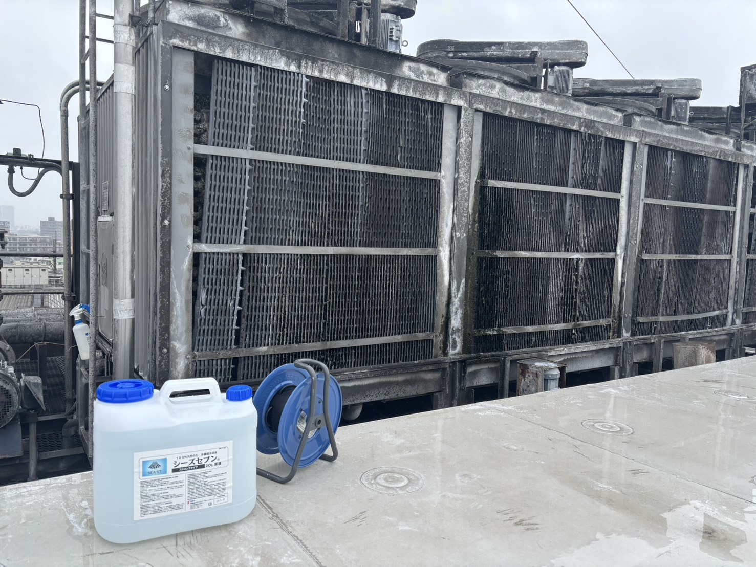クーリングタワーとは?冷却塔の汚れ・流量低下を見つけ、省エネ効果を判断する測定項目のイメージ