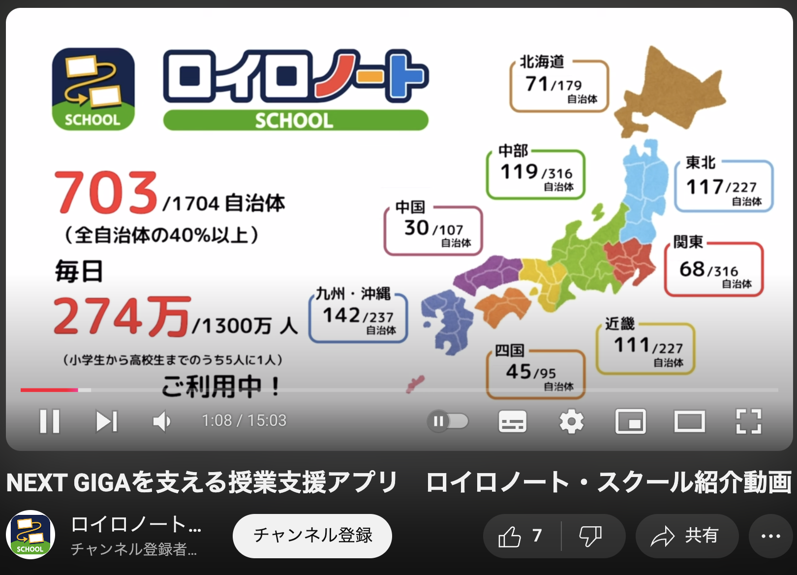 Introduction video for LoiLoNote School, used by more than 40% of municipalities in Japan and by more than 2.8 million people every day.