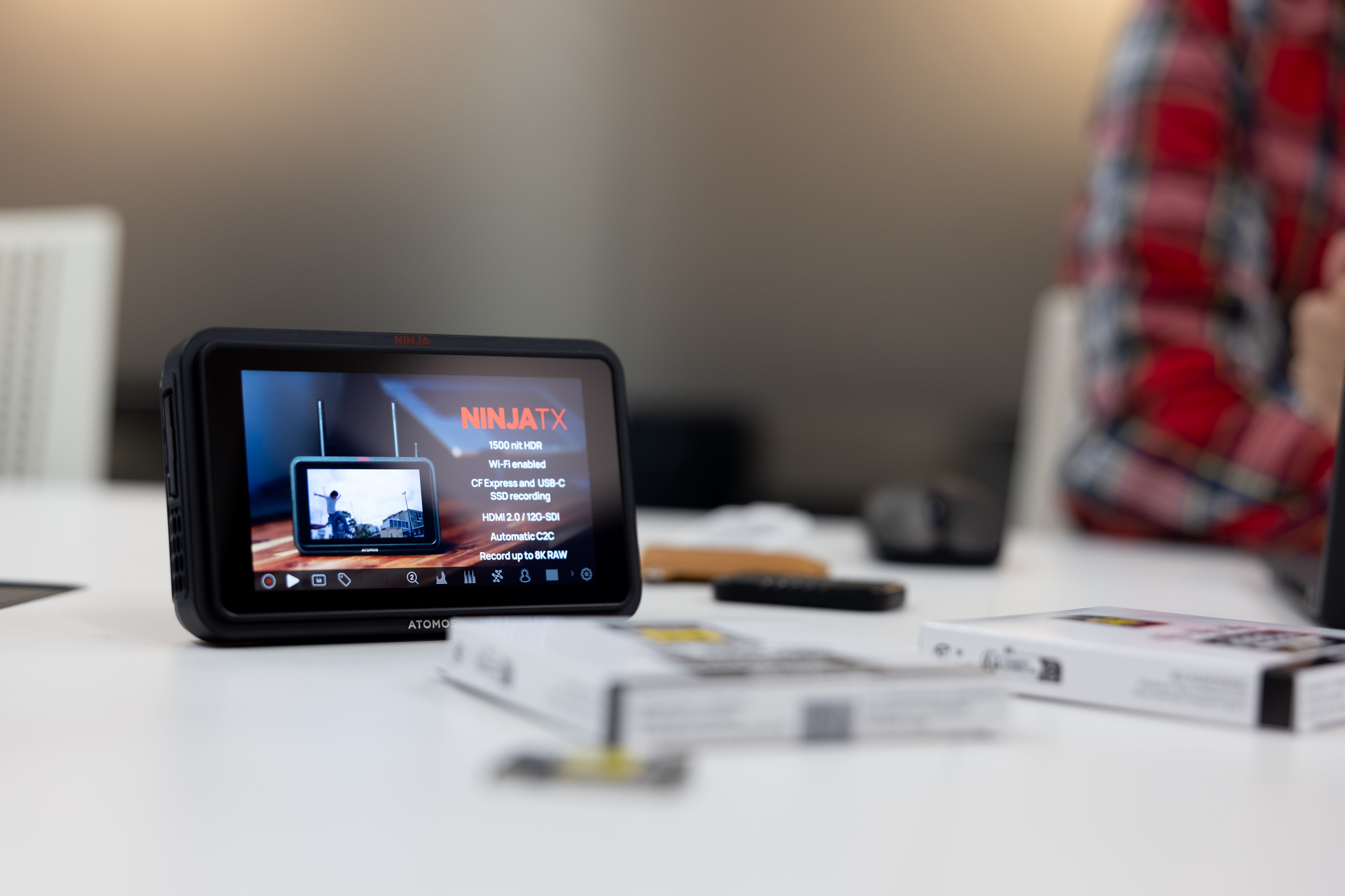 ATOMOS NINJA TX, an integrated monitor-recorder that Nextorage has promoted as exclusive Japan distributor since November 2025.