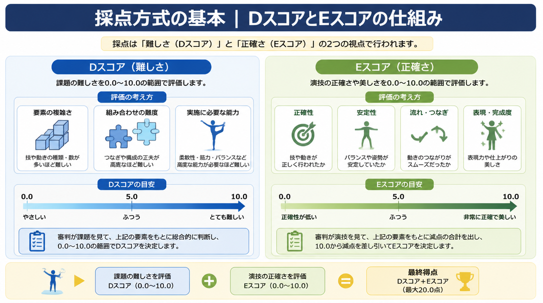 採点方式の基本｜DスコアとEスコアの仕組み