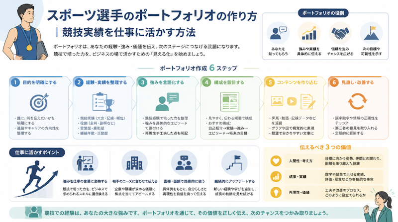 スポーツ選手のポートフォリオの作り方｜競技実績を仕事に活かす方法