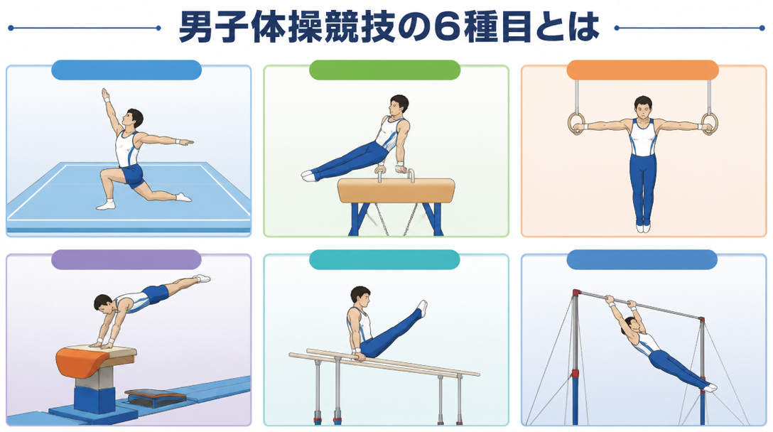 男子体操競技の6種目とは