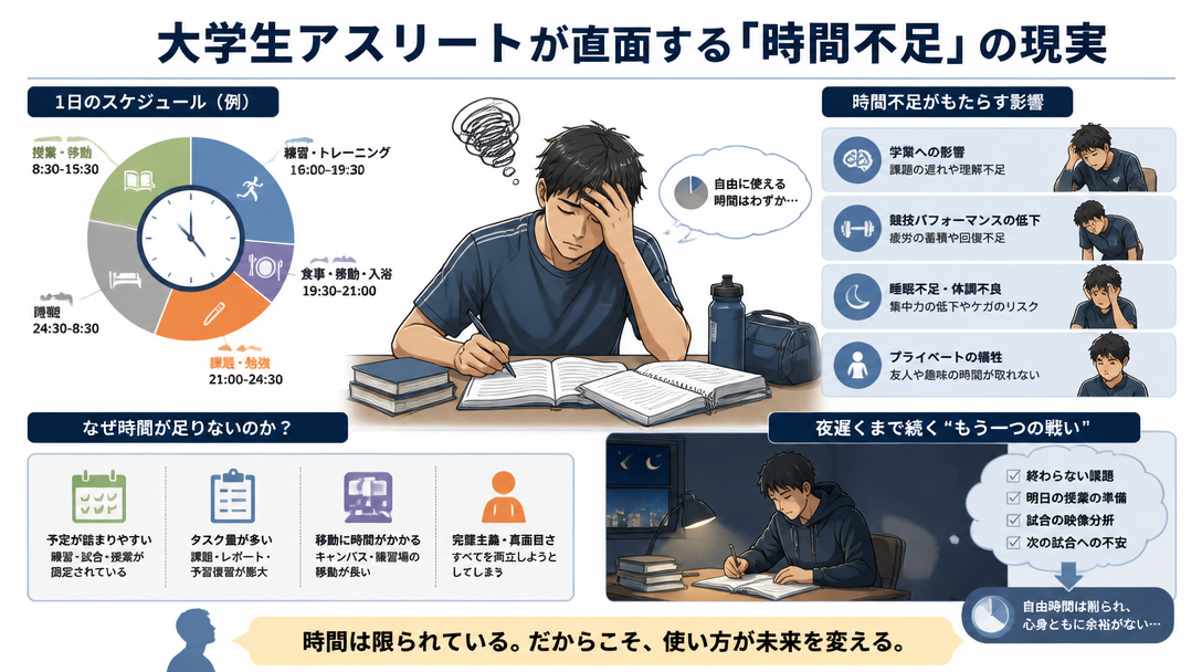 大学生アスリートが直面する「時間不足」の現実