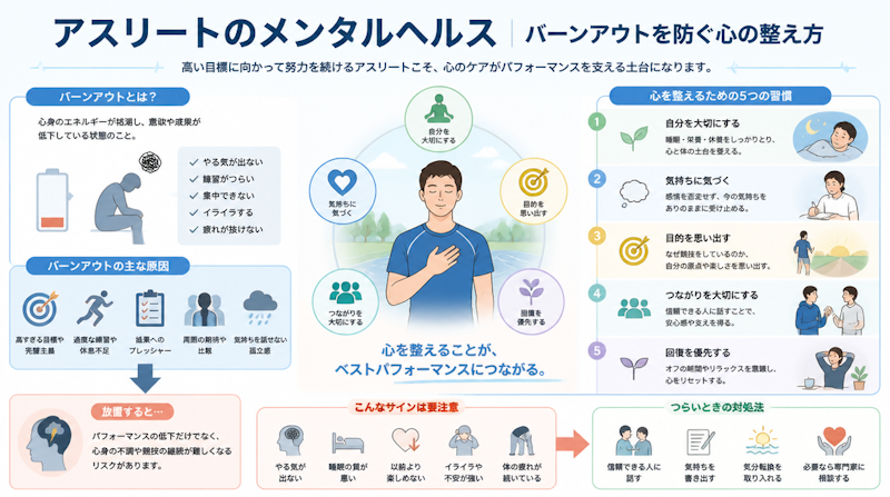 アスリートのメンタルヘルス｜バーンアウトを防ぐ心の整え方