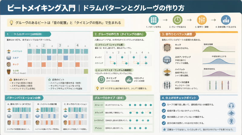 ビートメイキング入門｜ドラムパターンとグルーヴの作り方
