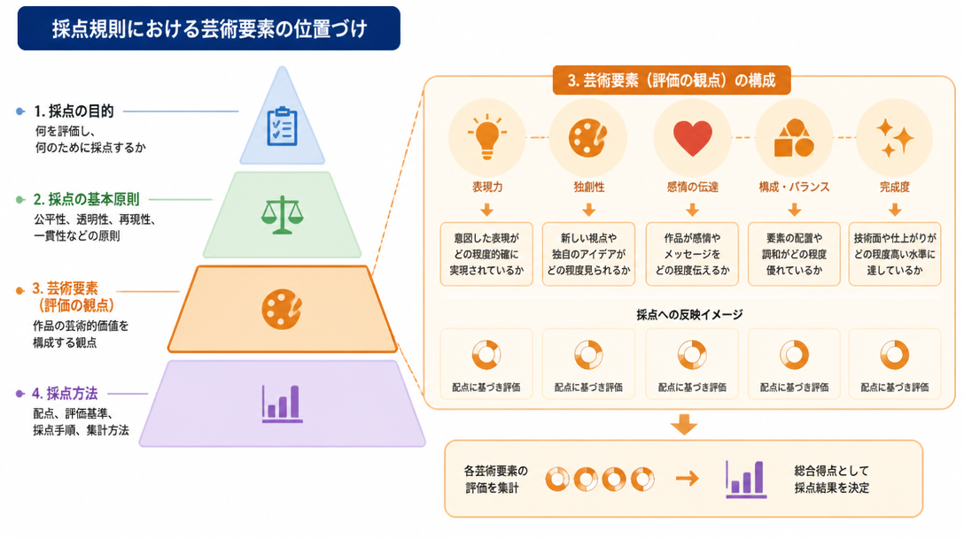 採点規則における芸術要素の位置づけ