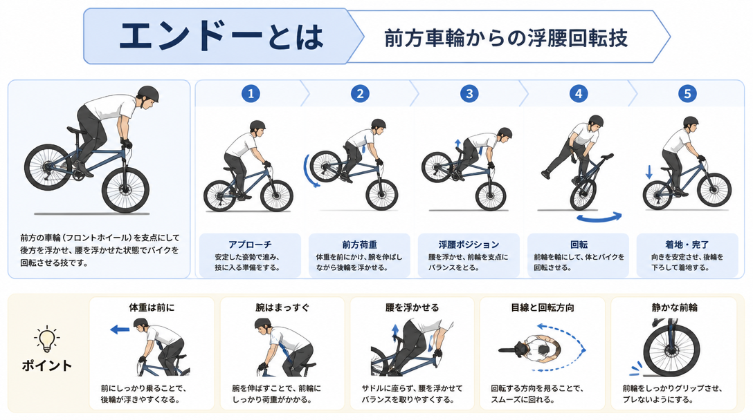 エンドーとは｜前方車輪からの浮腰回転技