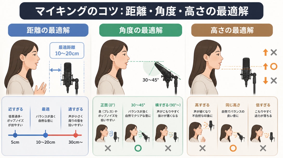 マイキングのコツ：距離・角度・高さの最適解