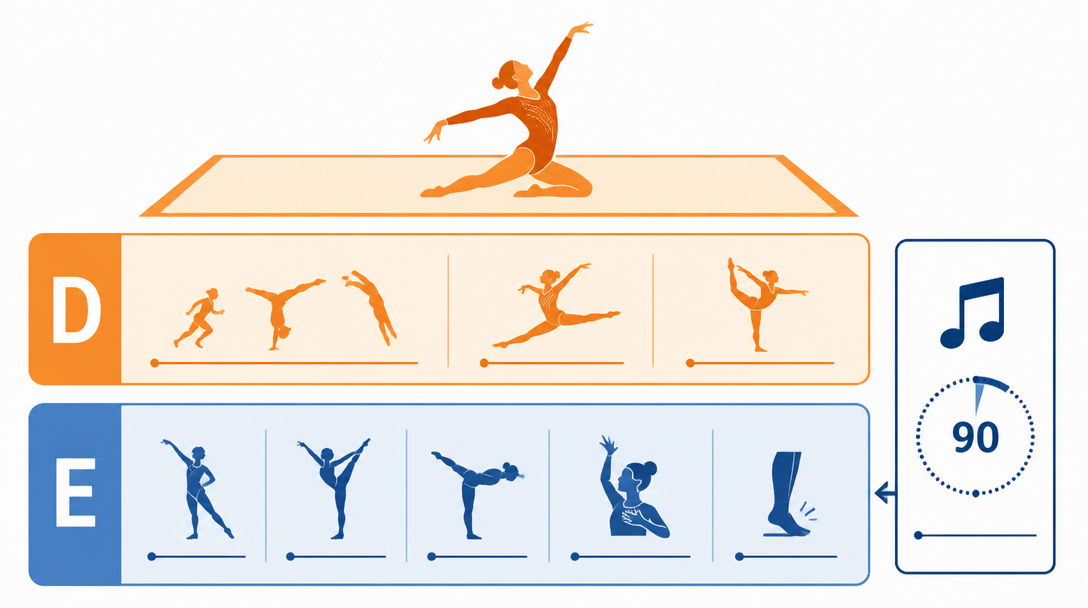 How Women's Floor Is Scored: D-Score and E-Score