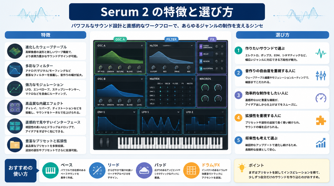 Serum 2（Xfer Records）の特徴と選び方