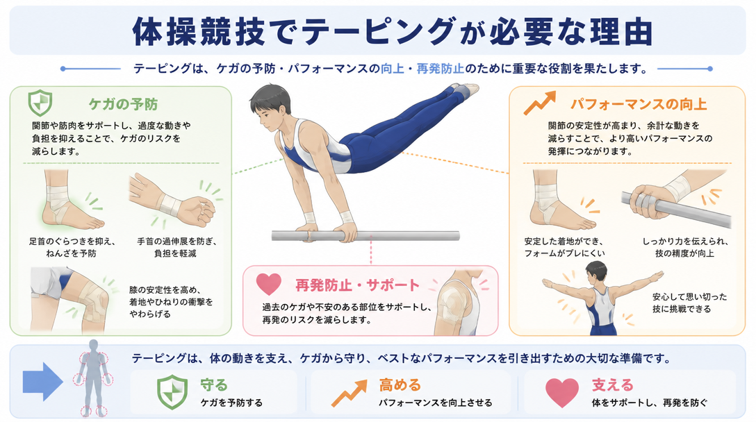 体操競技でテーピングが必要な理由