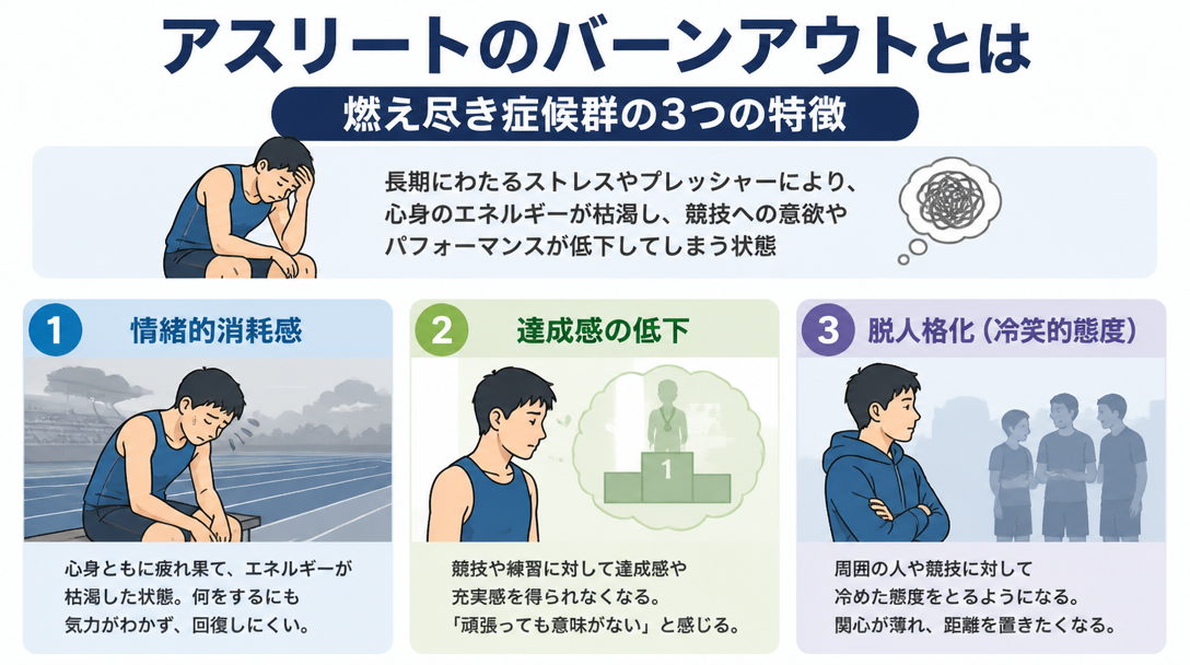 アスリートのバーンアウトとは｜燃え尽き症候群の3つの特徴