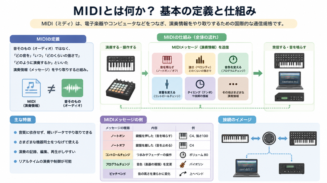 MIDIとは何か？基本の定義と仕組み