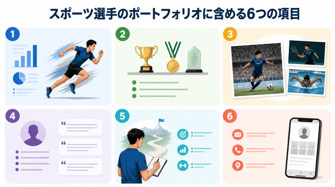 スポーツ選手のポートフォリオに含める6つの項目