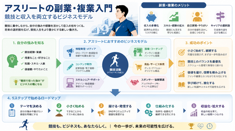 アスリートの副業・複業入門｜競技と収入を両立するビジネスモデル