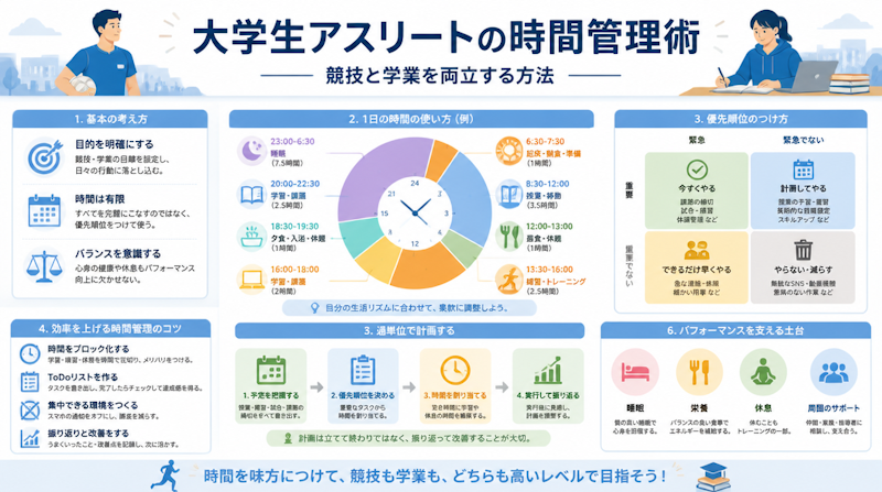 大学生アスリートの時間管理術｜競技と学業を両立する方法