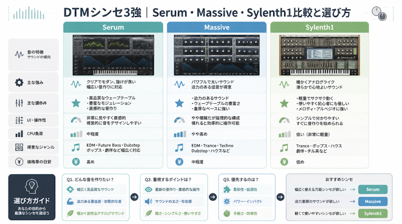 Plugin Synth Showdown: Serum 2 vs Massive X vs Sylenth1 Compared