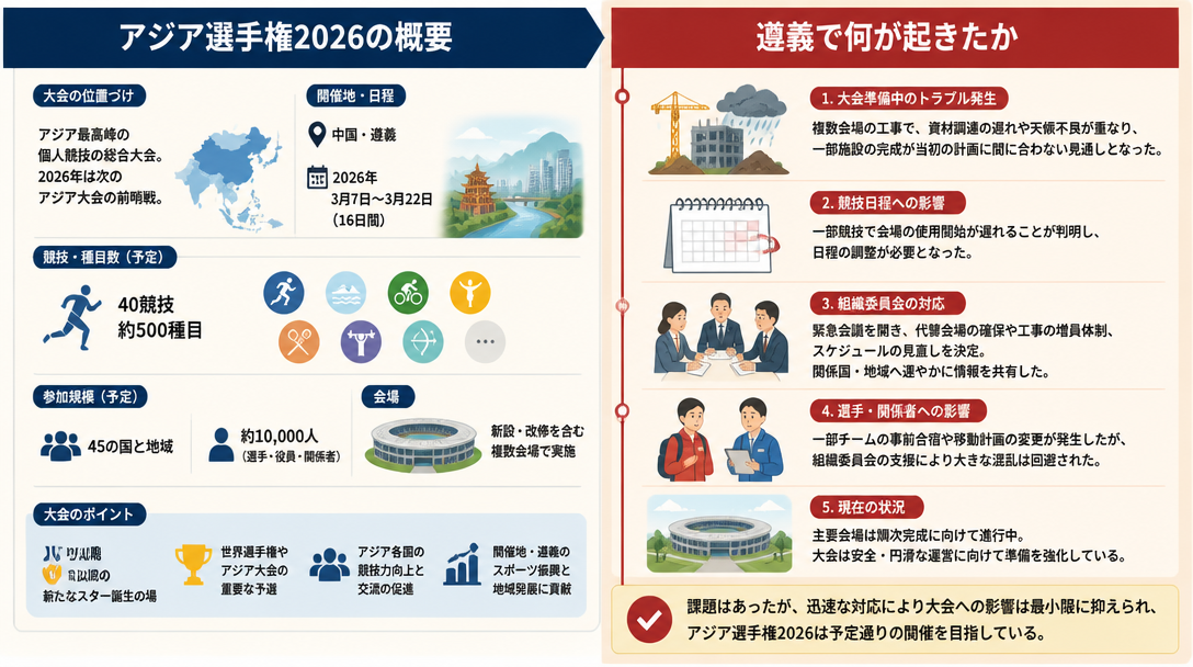 アジア選手権2026の概要|遵義で何が起きたか