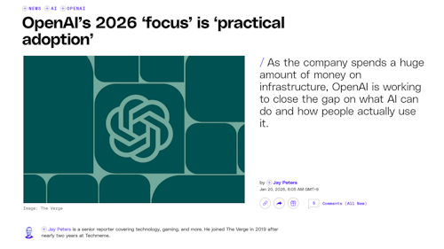 OpenAIの2026年の「焦点」は「実用化」