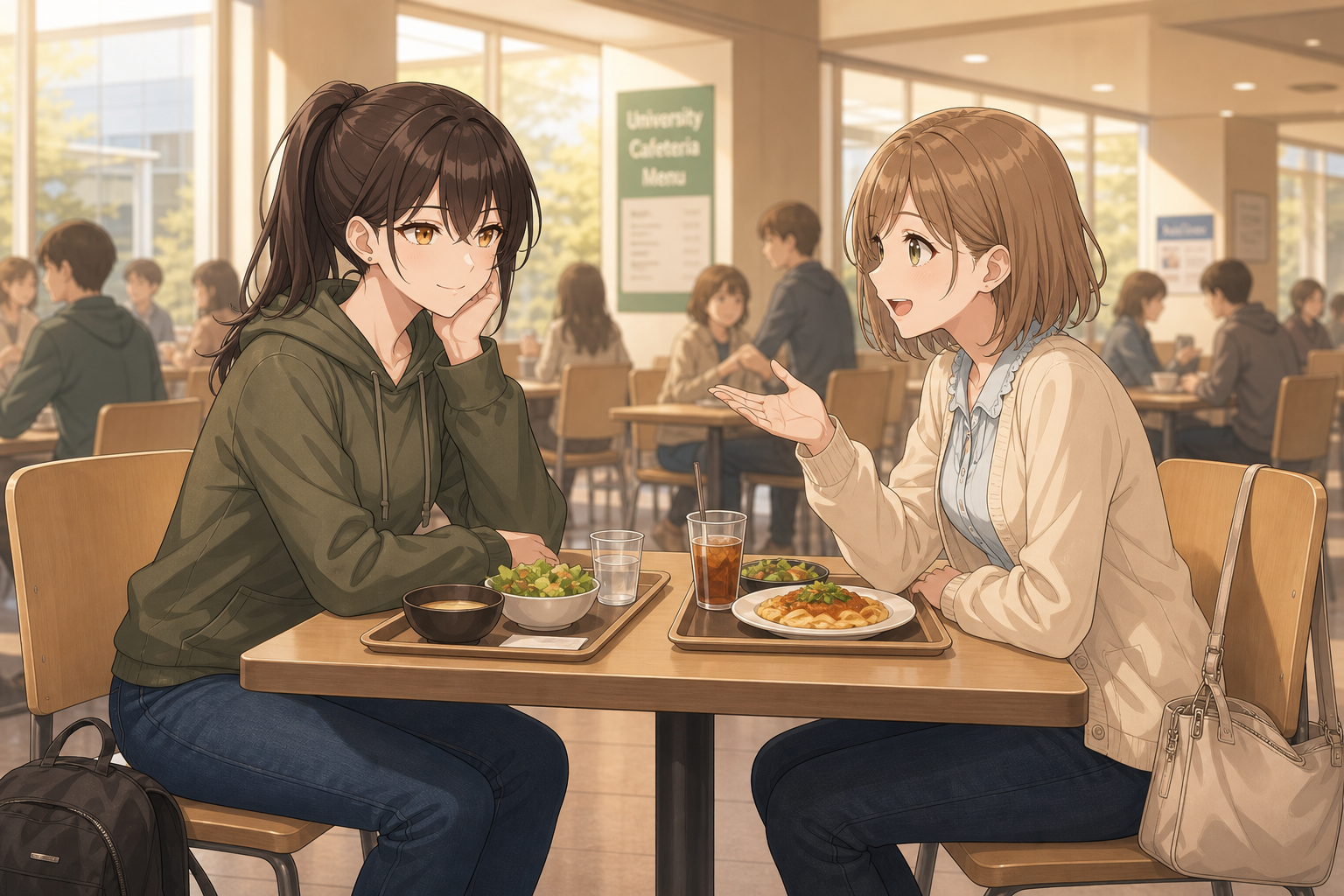 大学の学食での出会い
