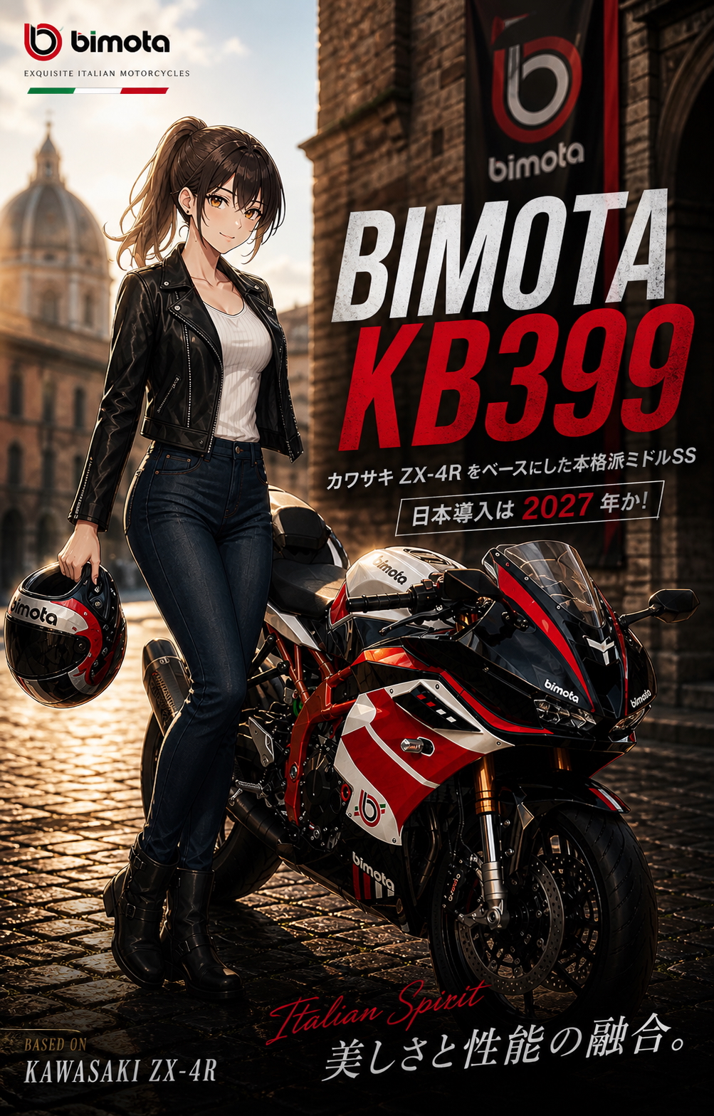 ビモータKB399が2027年春に日本導入!ZX-4Rエンジン搭載の400cc ビモータKB399が2027年春に日本導入!ZX-4Rエンジン搭載の400cc