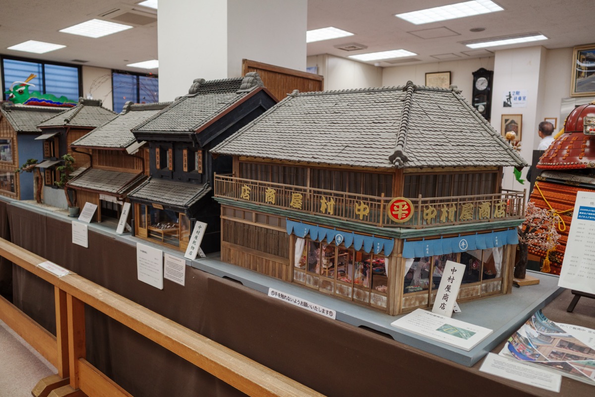 佐原の商家を再現したジオラマ模型