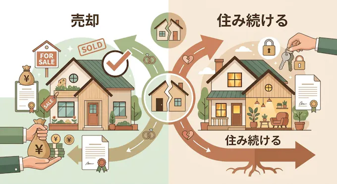 離婚時の持ち家の選択肢：売却 or 住み続ける