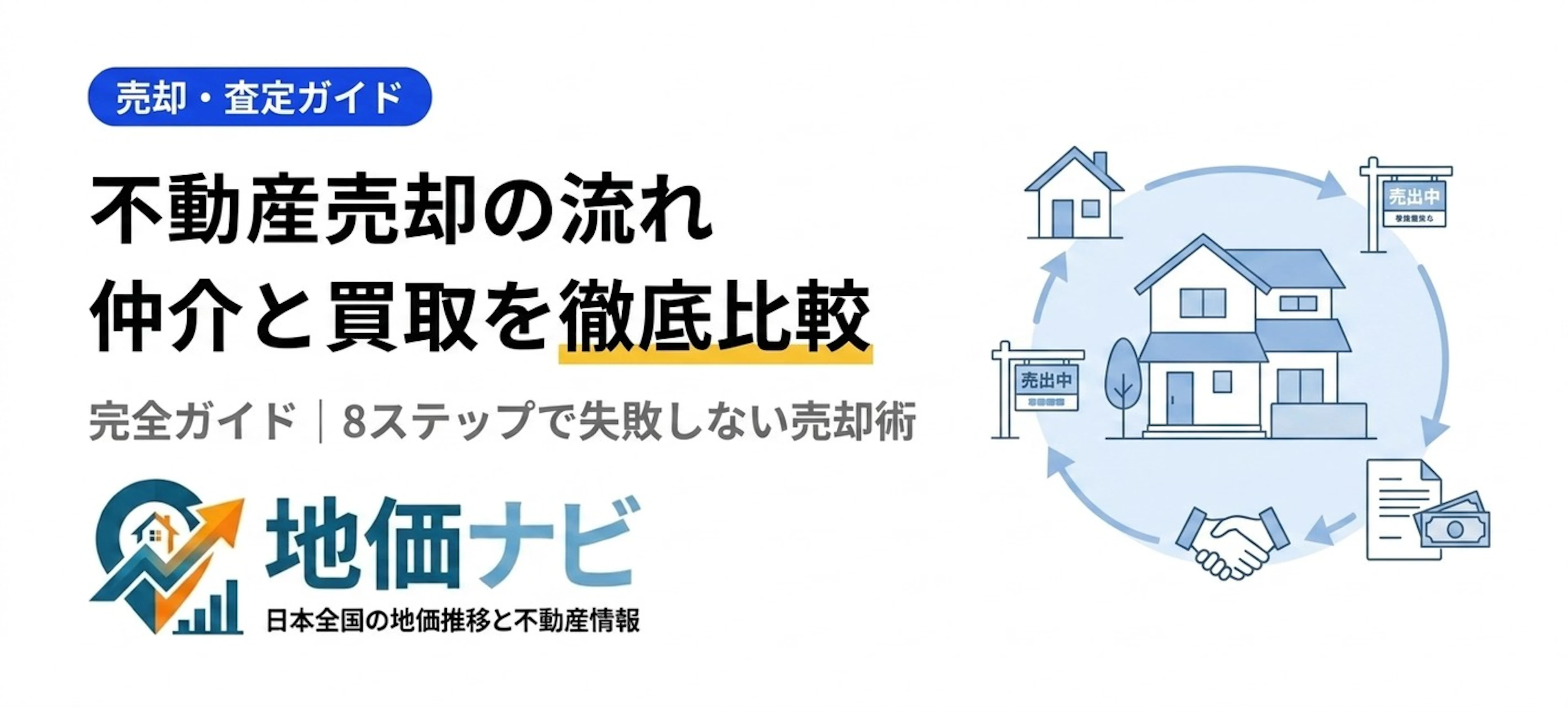 不動産売却の流れ完全ガイド｜仲介と買取の違いを徹底比較