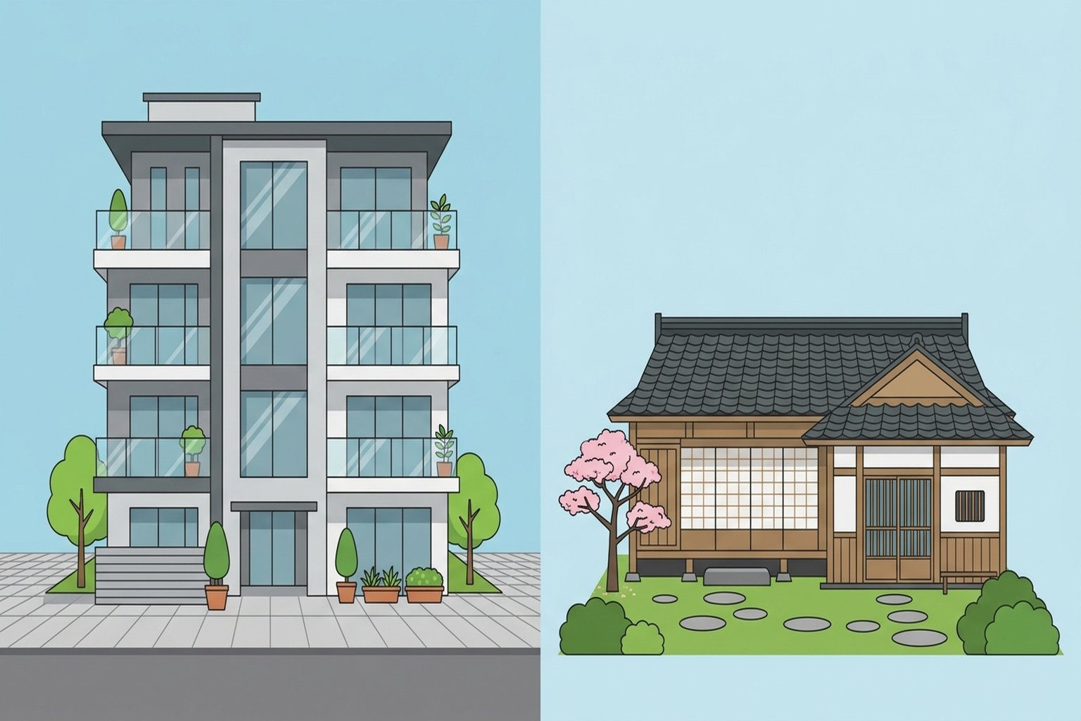 マンションと戸建ての資産価値比較