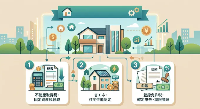 不動産購入の税金を節税するための3つのポイント