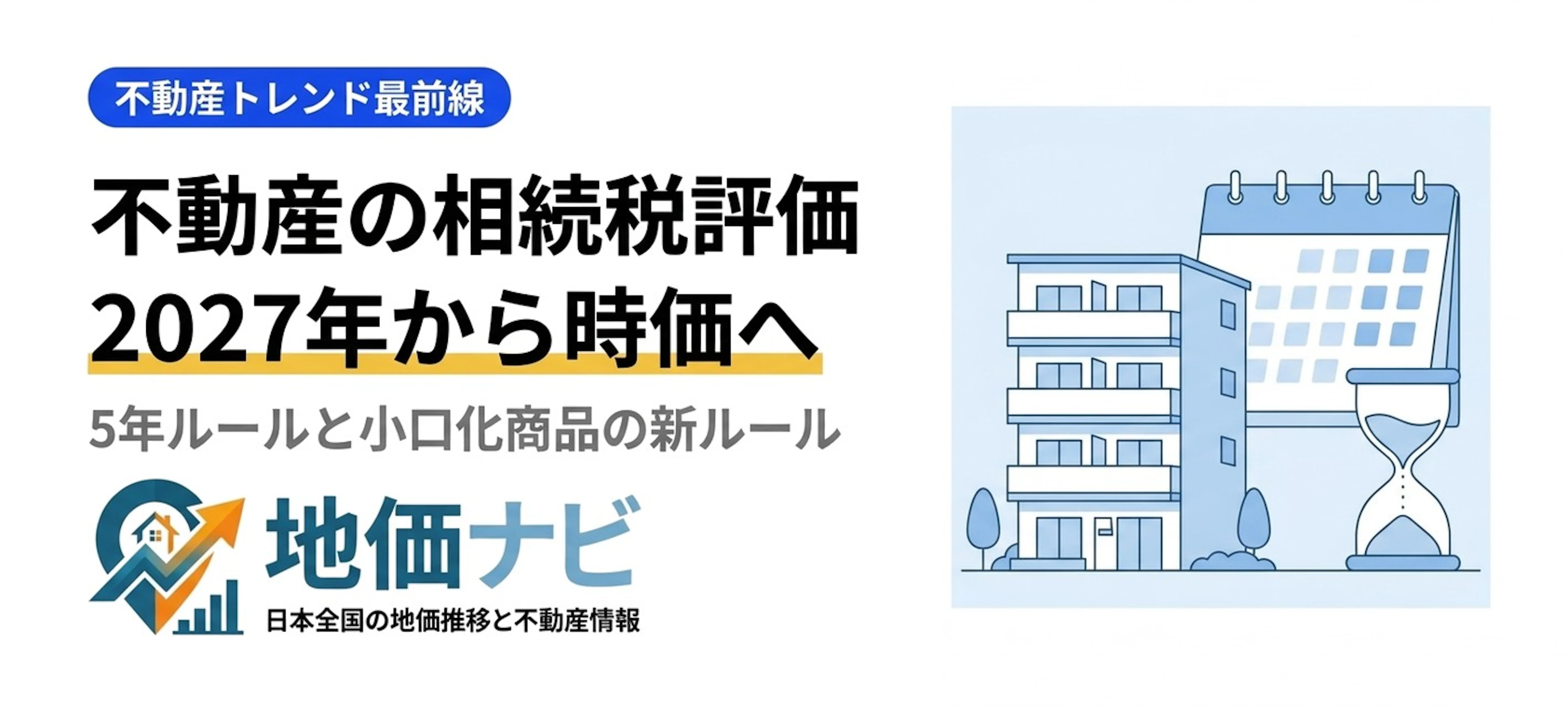 不動産の相続税評価が2027年から時価へ｜5年ルールと小口化商品