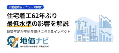 住宅着工が62年ぶり最低水準｜新築不足が不動産価格に与える影響