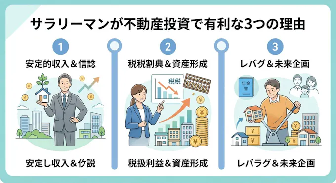 サラリーマンが不動産投資で有利な3つの理由