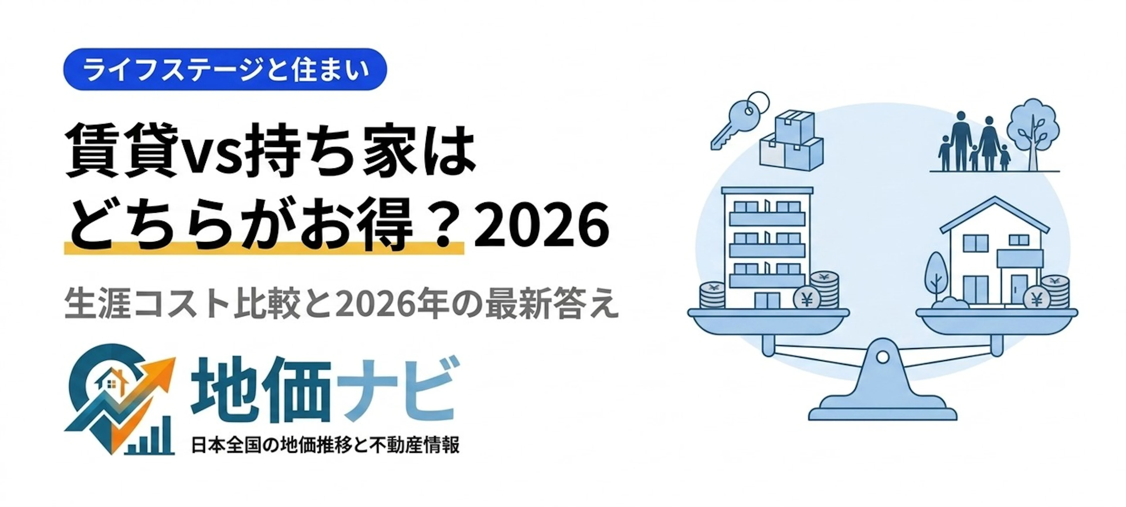 賃貸vs持ち家はどちらがお得？生涯コスト比較と2026年の答え